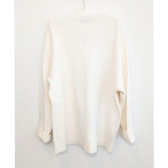 NWT Mango High Collar Ribbed Knit Sweater in Ecru - Picture 5 of 12